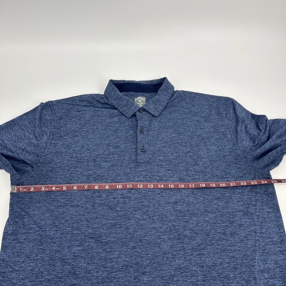 Callaway Shirt Men's XL Blue Space Dye‎ Opti-Dri Short Sleeve Polo Golf - Picture 8 of 9